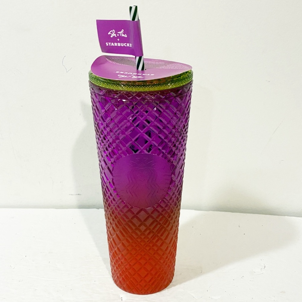Starbucks‎ 2024 Shae Anthony Gemstone Gradient Cold Cup Tumbler 24 OZ NEW - Picture 5 of 5